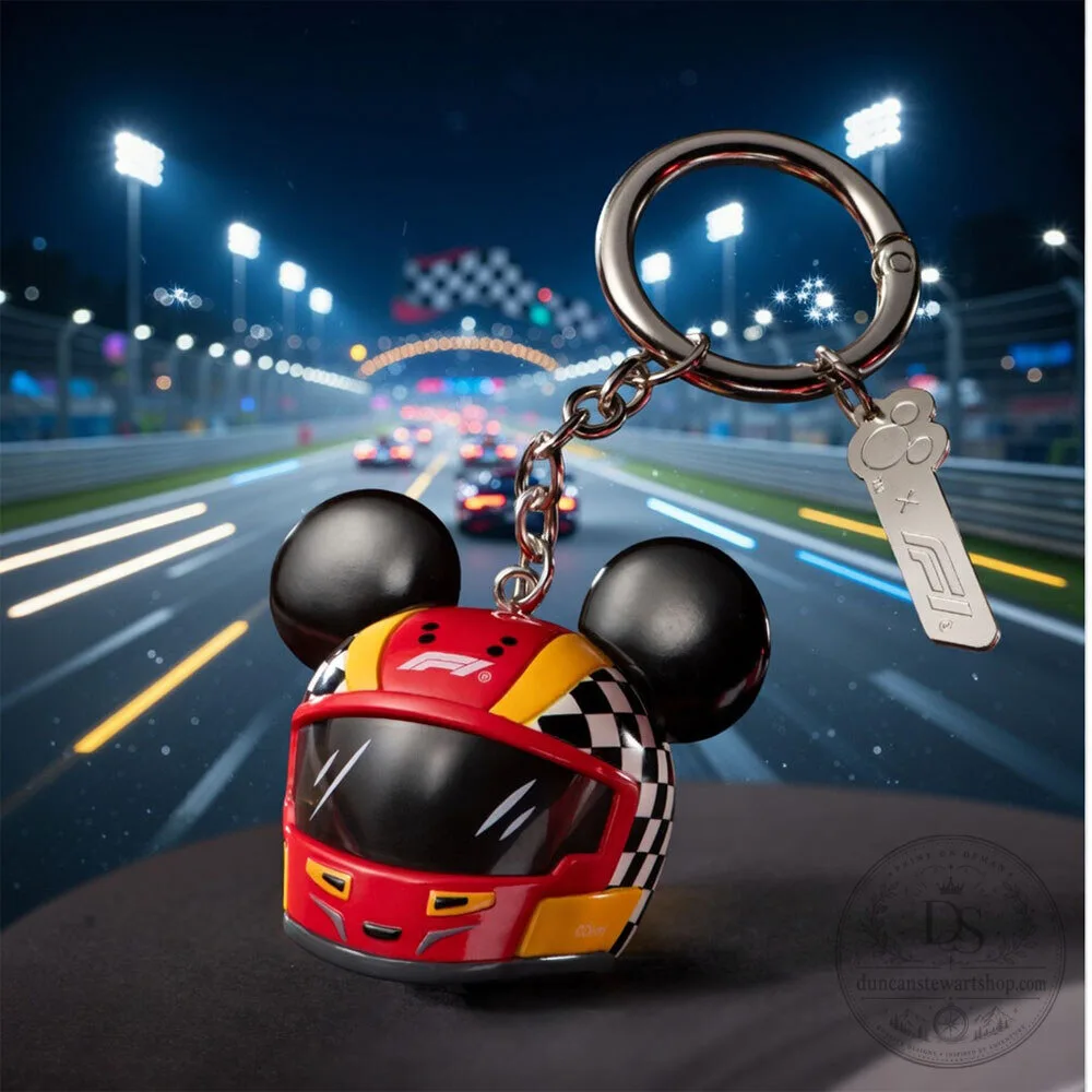 Disney x F1 Mickey Mouse Racing Helmet Keychain 3 Disney x F1 Mickey Mouse Racing Helmet Keychain