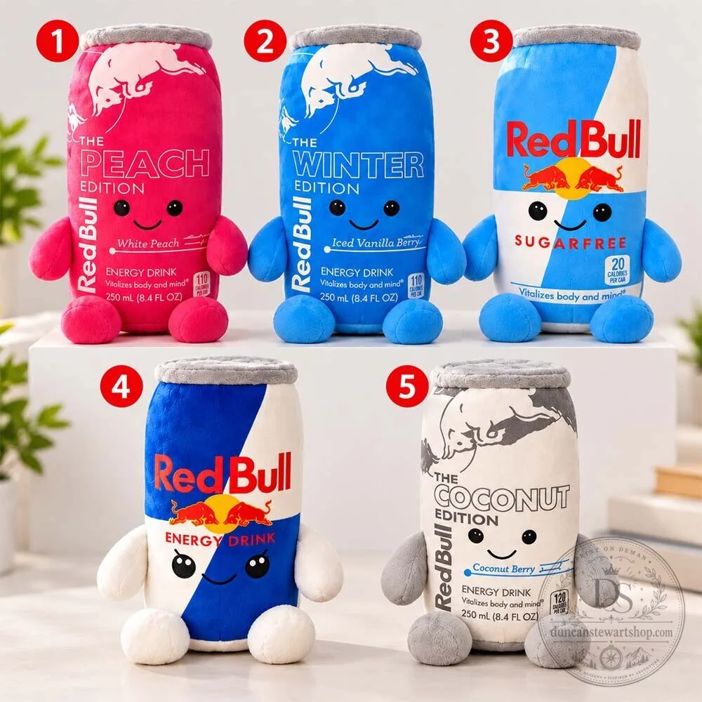 Cute Red Bull Energy Can Edition Plush Toy 5 Cute Red Bull Energy Can Edition Plush Toy